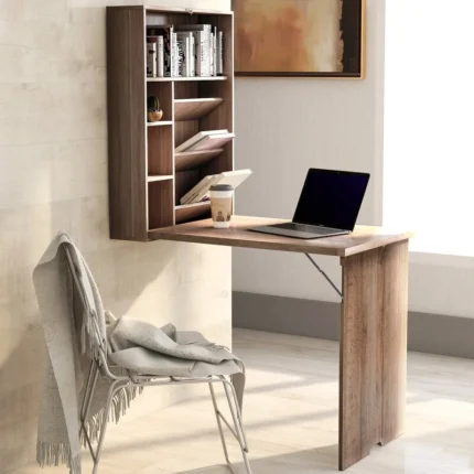 MATEW – Floating Wall Desk With Storage Shelf